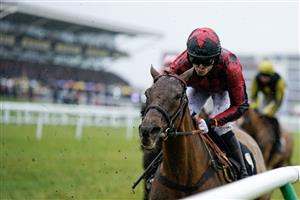NEWBURY, ENGLAND - DECEMBER 31: James Martin riding Midnight Ginger on their way to winning The Play Coral