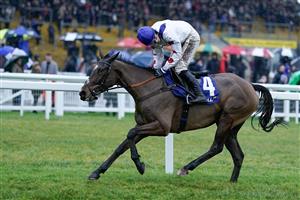 NEWBURY, ENGLAND - DECEMBER 31: Harry Cobden riding Hermes Allen comfortably win The Coral Challow Novices