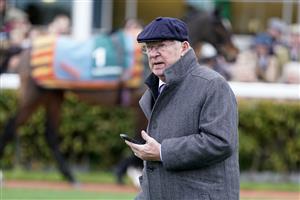 CHELTENHAM, ENGLAND - JANUARY 01: Sir Alex Ferguson in the parade ring at Cheltenham Racecourse on January 01, 2023 in Cheltenham, England. (Photo by Alan Crowhurst/Getty Images)
