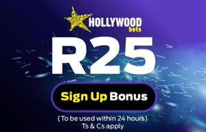 Hollywoodbets R25 Free Bet