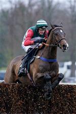 ESHER, ENGLAND - JANUARY 07: Jack Andrews riding Xcitations clear the last to win The Unibet Horserace Betting Operator Of The Year Handicap Chase at Sandown Park on January 07, 2023 in Esher, England. (Photo by Alan Crowhurst/Getty Images)
