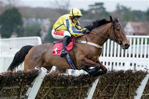 ESHER, ENGLAND - JANUARY 07: Jamie Moore riding Bo Zenith in action during The Unibet Extra Places Every Day Juvenile Hurdle at Sandown Park on January 07, 2023 in Esher, England. (Photo by Alan Crowhurst/Getty Images)