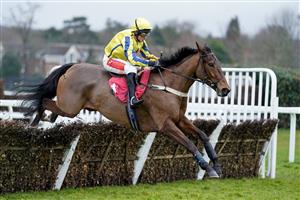 ESHER, ENGLAND - JANUARY 07: Jamie Moore riding Bo Zenith in action during The Unibet Extra Places Every Day Juvenile Hurdle at Sandown Park on January 07, 2023 in Esher, England. (Photo by Alan Crowhurst/Getty Images)