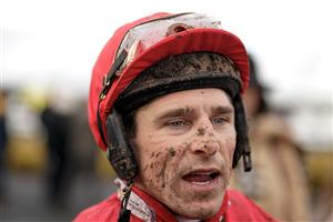 WARWICK, ENGLAND - JANUARY 14: Harry Skelton poses at Warwick Racecourse on January 14, 2023 in Warwick, England. (Photo by Alan Crowhurst/Getty Images)
