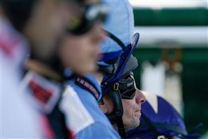 LINGFIELD, ENGLAND - JANUARY 21: Ryan Moore in the stalls at Lingfield Park on January 21, 2023 in Lingfield, England. (Photo by Alan Crowhurst/Getty Images)