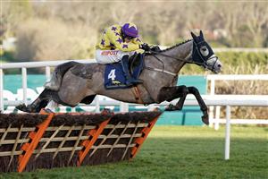 DUBLIN, IRELAND - FEBRUARY 05: Danny Mullins riding Il Etait Temps clear the last to win The Tattersalls Ireland Novice Hurdle at Leopardstown Racecourse on February 05, 2023 in Dublin, Ireland. (Photo by Alan Crowhurst/Getty Images)