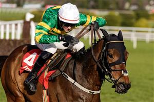 DUBLIN, IRELAND - FEBRUARY 05: Danny Mullins riding Gentleman De Mee clear the last to win The Ladbrokes Dublin Chase at Leopardstown Racecourse on February 05, 2023 in Dublin, Ireland. (Photo by Alan Crowhurst/Getty Images)