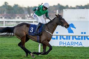DUBLIN, IRELAND - FEBRUARY 05: Patrick Mullins riding Fun Fun Fun win The Coolmore N.H. Sires