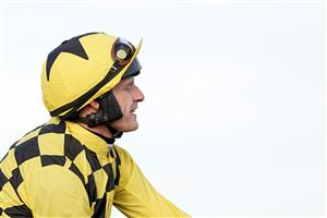 DUBLIN, IRELAND - FEBRUARY 05: Paul Townend after riding State Man to win The Chanelle Pharma Irish Champion Hurdle at Leopardstown Racecourse on February 05, 2023 in Dublin, Ireland. (Photo by Alan Crowhurst/Getty Images)