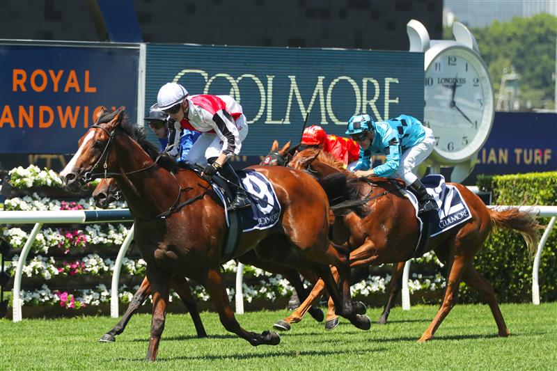 SYDNEY, AUSTRALIA - FEBRUARY 11: Tom Marquand riding Cafe Millennium wins Race 1 Coolmore Pierro Plate during the Inglis Millennium Day - Sydney Racing at Royal Randwick Racecourse on February 11, 2023 in Sydney, Australia. (Photo by Jeremy Ng/Getty Images)