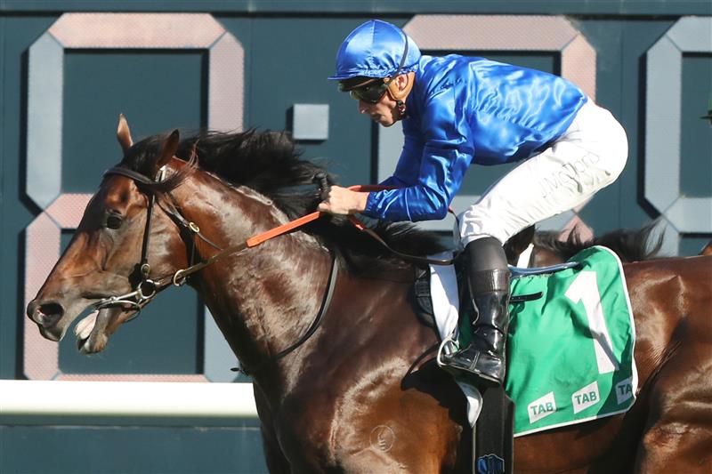 SYDNEY, AUSTRALIA - FEBRUARY 11: James Mcdonald riding James Mcdonald wins Race 8 TAB Apollo Stakes during the Inglis Millennium Day - Sydney Racing at Royal Randwick Racecourse on February 11, 2023 in Sydney, Australia. (Photo by Jeremy Ng/Getty Images)