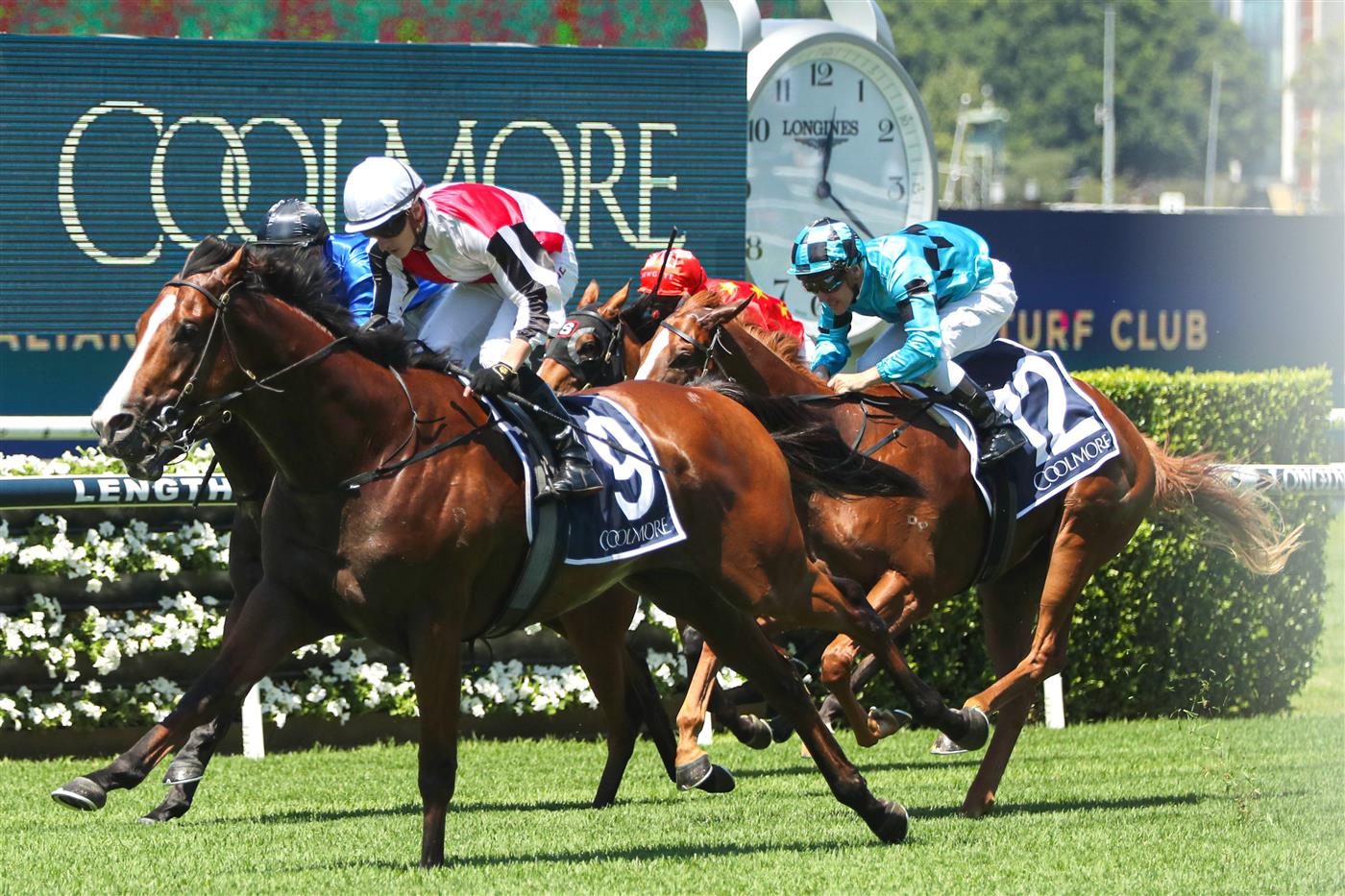 SYDNEY, AUSTRALIA - FEBRUARY 11: Tom Marquand riding Cafe Millennium wins Race 1 Coolmore Pierro Plate during the Inglis Millennium Day - Sydney Racing at Royal Randwick Racecourse on February 11, 2023 in Sydney, Australia. (Photo by Jeremy Ng/Getty Images)