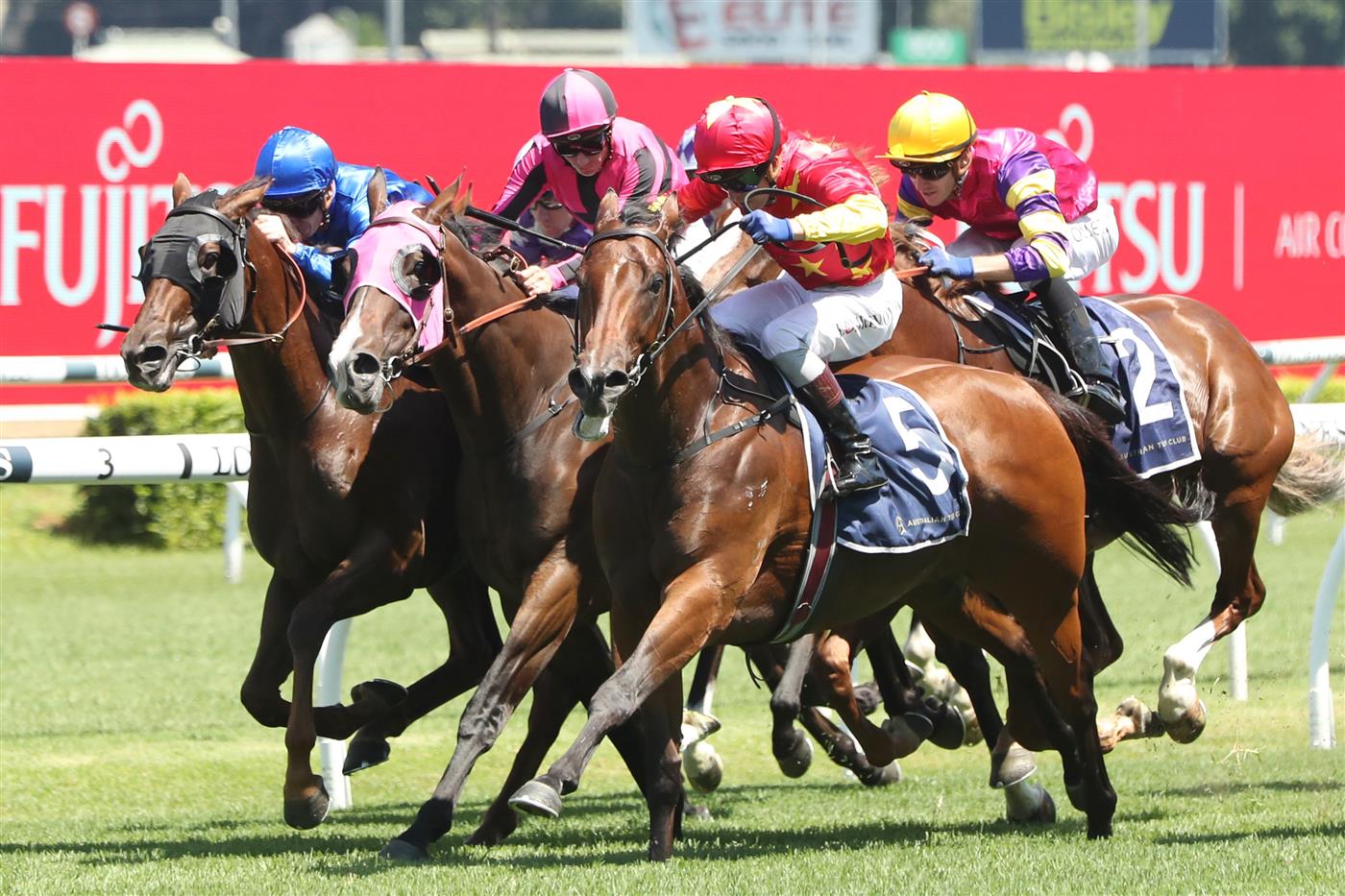 SYDNEY, AUSTRALIA - FEBRUARY 11: Kerrin Mcevoy riding Quantico wins Race 5 Davali Thoroughbreds Southern Cross Stakes during the Inglis Millennium Day - Sydney Racing at Royal Randwick Racecourse on February 11, 2023 in Sydney, Australia. (Photo by Jeremy Ng/Getty Images)