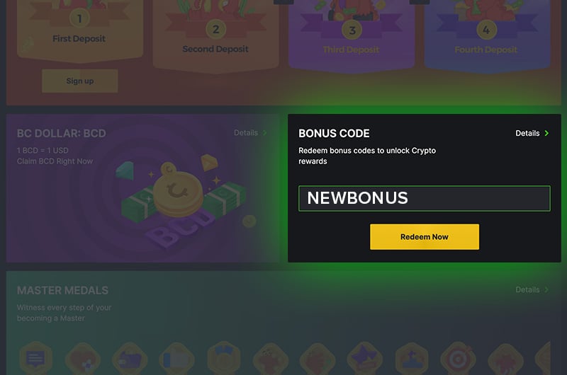 How To Use The BC.Game Promo Code NEWBONUS 1260 On First 4 Deposits