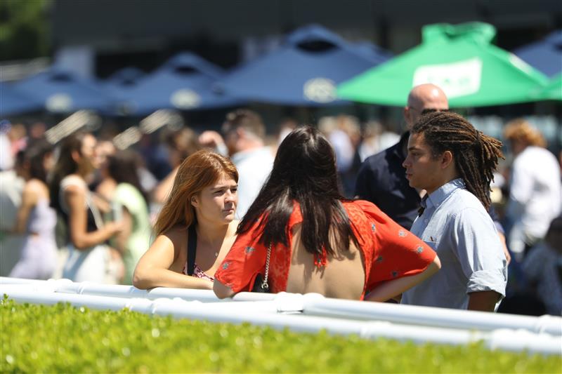SYDNEY, AUSTRALIA - FEBRUARY 25: Racegoers are seen in Race 2 TAB Highway Handicap during TAB Chipping Norton Stakes Day - Sydney Racing at Royal Randwick Racecourse on February 25, 2023 in Sydney, Australia. (Photo by Jeremy Ng/Getty Images)
