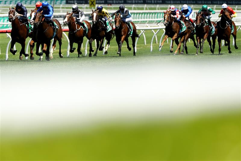 SYDNEY, AUSTRALIA - FEBRUARY 25: Brenton Avdulla riding Corniche wins Race 3 Elite Sand and Soil Skyline Stakes during TAB Chipping Norton Stakes Day - Sydney Racing at Royal Randwick Racecourse on February 25, 2023 in Sydney, Australia. (Photo by Jeremy Ng/Getty Images)