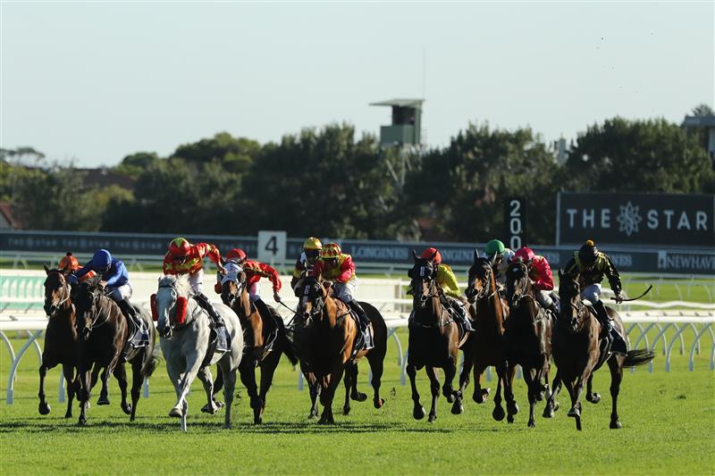 SYDNEY, AUSTRALIA - FEBRUARY 25: Brock Ryan riding Much Much Better wins Race 10 Dynamic Syndications during TAB Chipping Norton Stakes Day - Sydney Racing at Royal Randwick Racecourse on February 25, 2023 in Sydney, Australia. (Photo by Jeremy Ng/Getty Images)