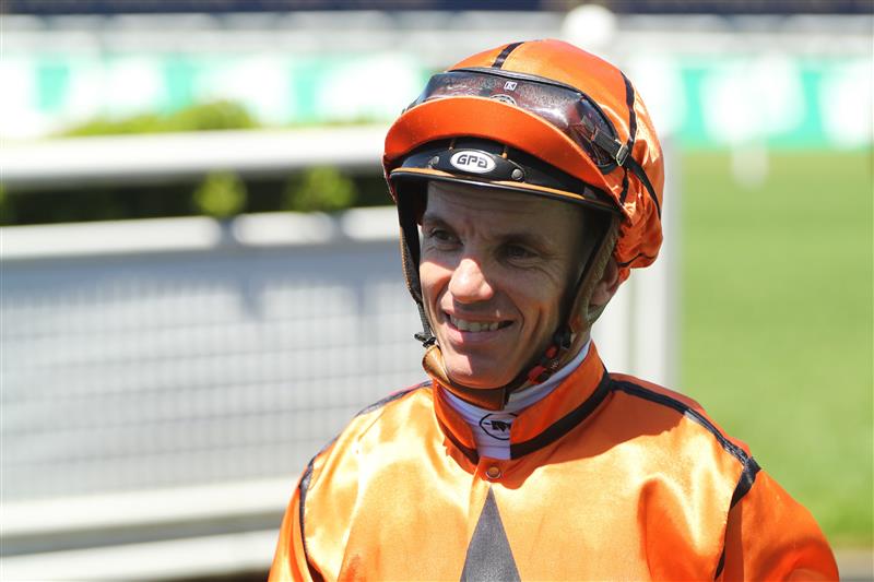 SYDNEY, AUSTRALIA - FEBRUARY 25: Tim Clark riding Mogo Magic wins Race 2 TAB Highway Handicap during TAB Chipping Norton Stakes Day - Sydney Racing at Royal Randwick Racecourse on February 25, 2023 in Sydney, Australia. (Photo by Jeremy Ng/Getty Images)