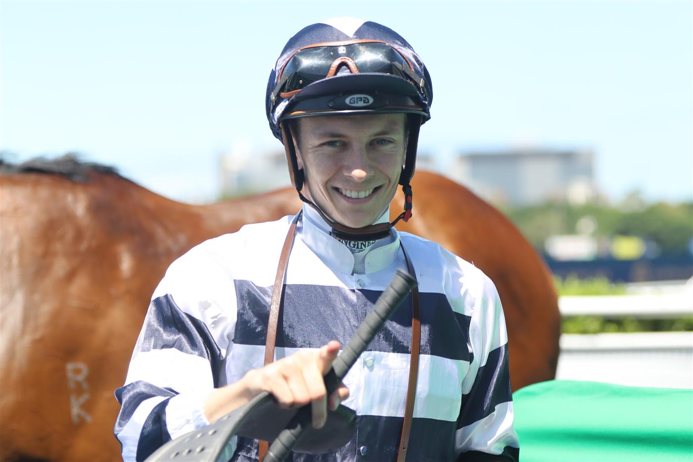 SYDNEY, AUSTRALIA - FEBRUARY 25: Dylan Gibbons riding Dalaalaat wins Race 1 Midway during TAB Chipping Norton Stakes Day - Sydney Racing at Royal Randwick Racecourse on February 25, 2023 in Sydney, Australia. (Photo by Jeremy Ng/Getty Images)