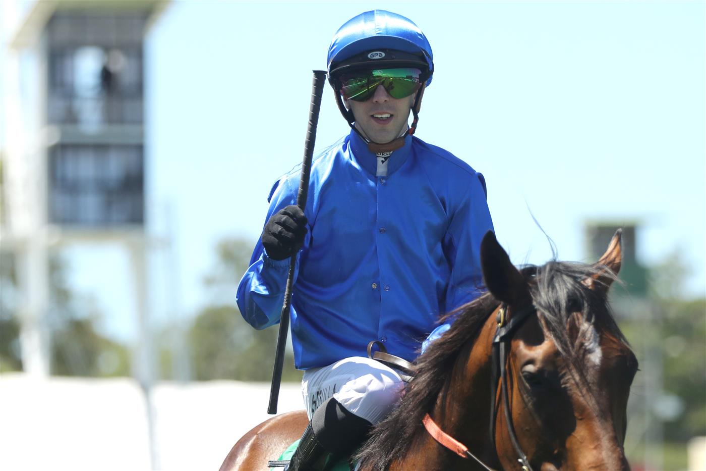 SYDNEY, AUSTRALIA - FEBRUARY 25: Brenton Avdulla riding Corniche wins Race 3 Elite Sand and Soil Skyline Stakes during TAB Chipping Norton Stakes Day - Sydney Racing at Royal Randwick Racecourse on February 25, 2023 in Sydney, Australia. (Photo by Jeremy Ng/Getty Images)