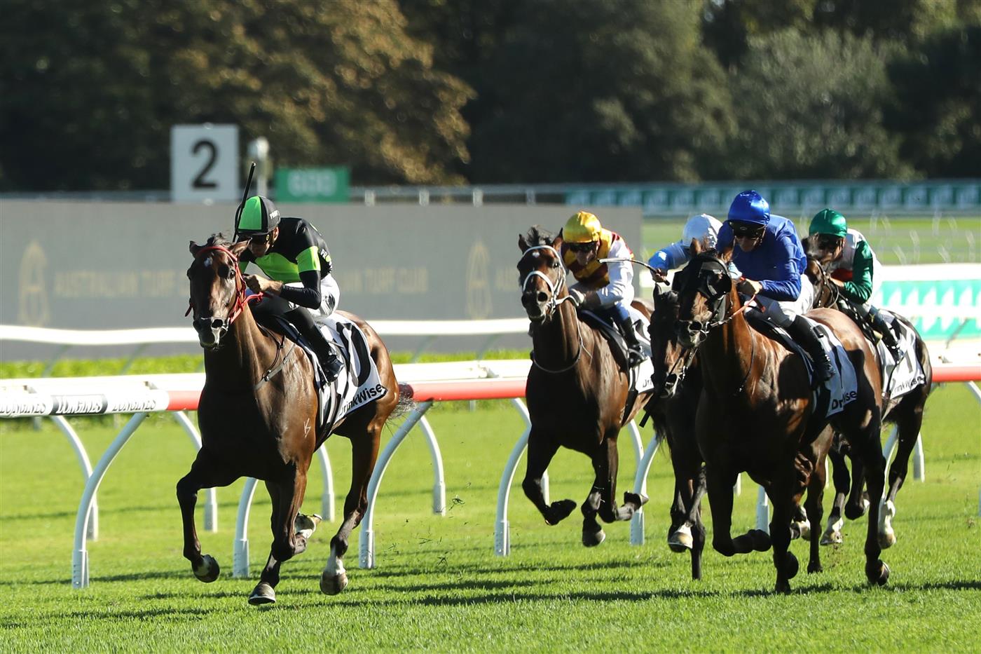 SYDNEY, AUSTRALIA - FEBRUARY 25: Sam Clipperton riding Think About It wins Race 9 Liverpool City Cup during TAB Chipping Norton Stakes Day - Sydney Racing at Royal Randwick Racecourse on February 25, 2023 in Sydney, Australia. (Photo by Jeremy Ng/Getty Images)