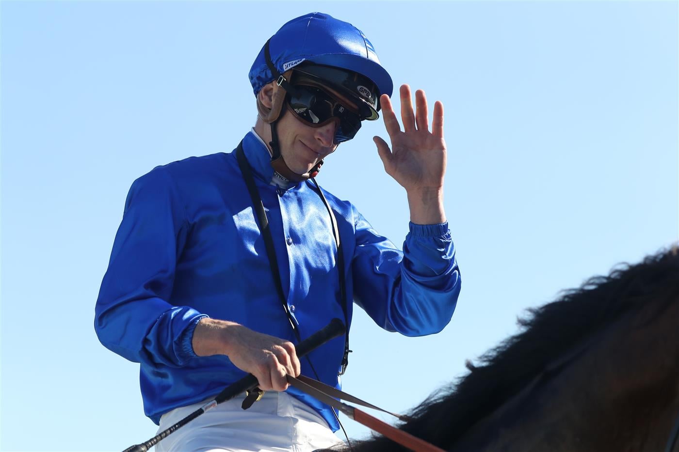 SYDNEY, AUSTRALIA - FEBRUARY 25: James Mcdonald riding Anamoe wins Race 8 TAB Chipping Norton Stakes during TAB Chipping Norton Stakes Day - Sydney Racing at Royal Randwick Racecourse on February 25, 2023 in Sydney, Australia. (Photo by Jeremy Ng/Getty Images)