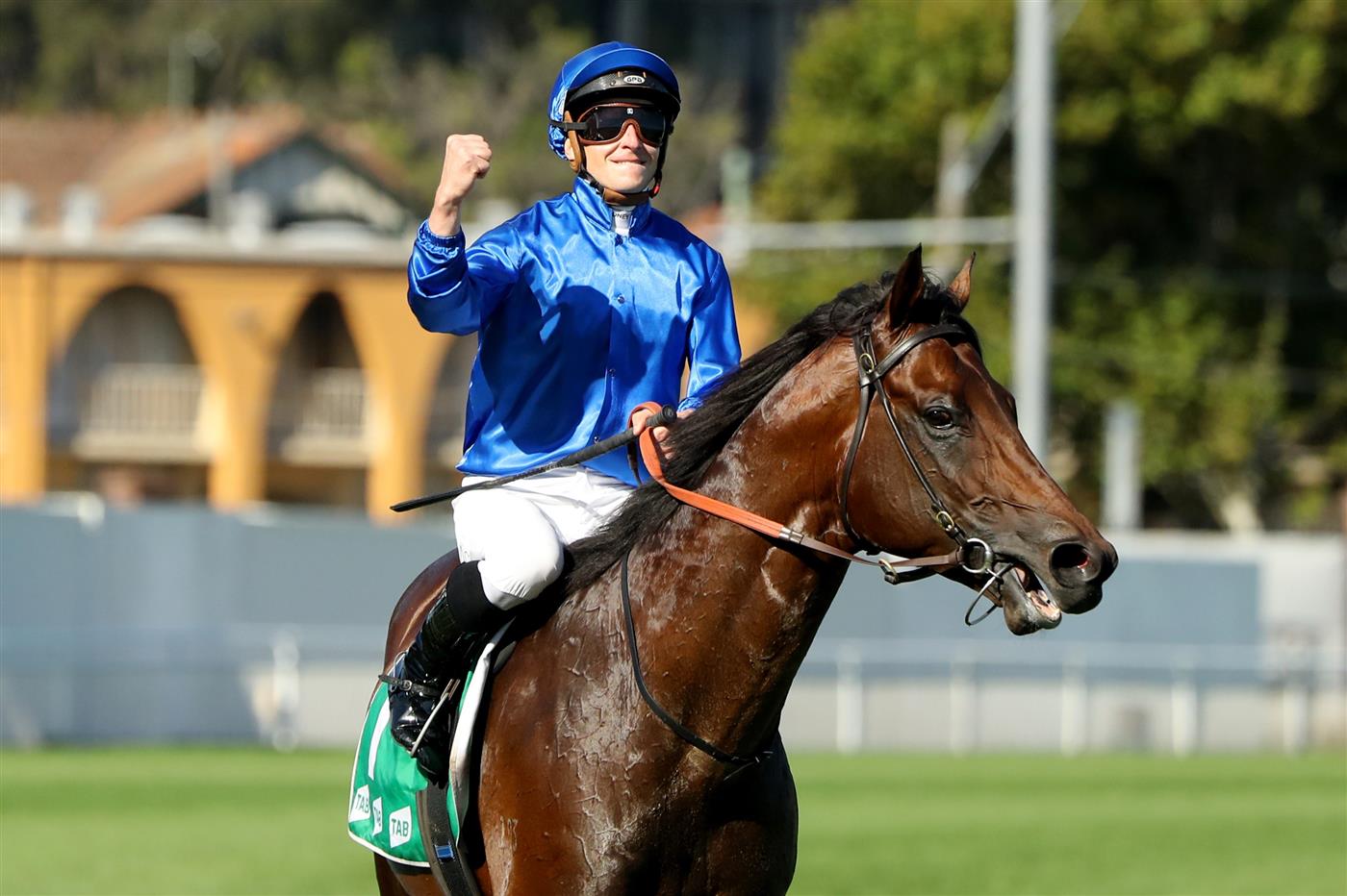 SYDNEY, AUSTRALIA - FEBRUARY 25: James Mcdonald riding Anamoe wins Race 8 TAB Chipping Norton Stakes during TAB Chipping Norton Stakes Day - Sydney Racing at Royal Randwick Racecourse on February 25, 2023 in Sydney, Australia. (Photo by Jeremy Ng/Getty Images)