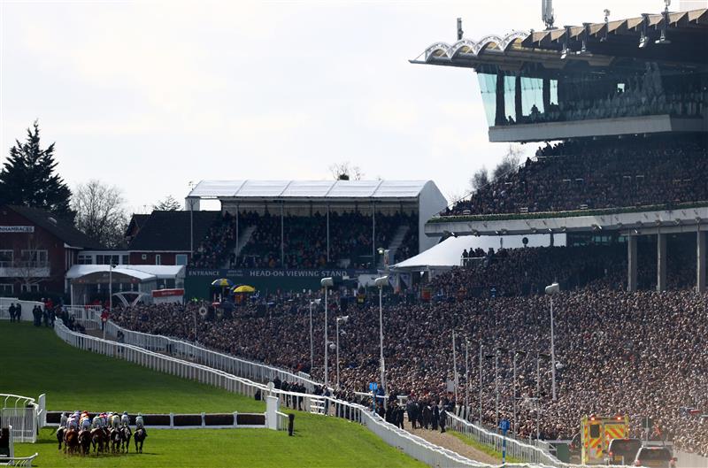 CHELTENHAM, ENGLAND - MARCH 14: Runners make their way around the course during the Sky Bet Supreme Novices Hurdle during day one of the Cheltenham Festival 2023 at Cheltenham Racecourse on March 14, 2023 in Cheltenham, England. (Photo by Michael Steele/Getty Images)