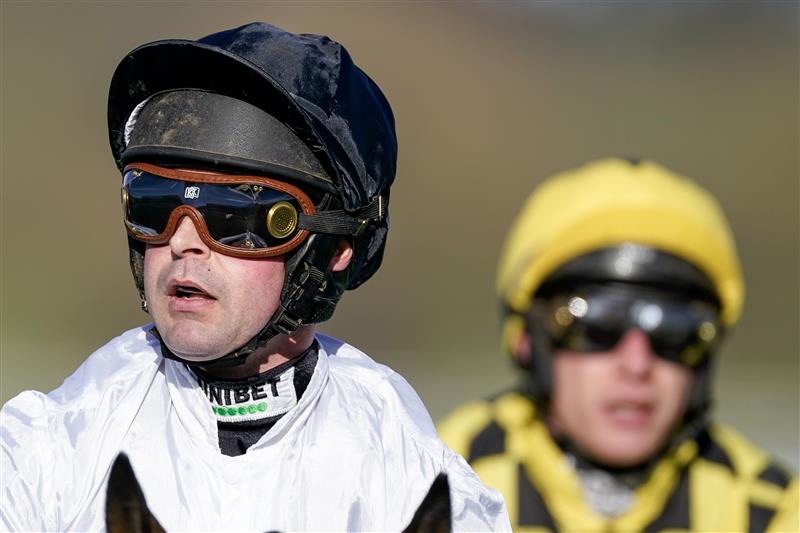 CHELTENHAM, ENGLAND - MARCH 14: Nico de Boinville after riding Constitution Hill to win The Unibet Champion Hurdle Challenge Trophy during day one of the Cheltenham Festival 2023 at Cheltenham Racecourse on March 14, 2023 in Cheltenham, England. (Photo by Alan Crowhurst/Getty Images)