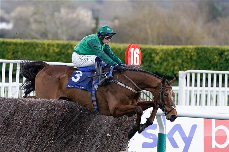 CHELTENHAM, ENGLAND - MARCH 14: Paul Townend riding El Fabiolo clear the last to win The Sporting Life Arkle Challenge Trophy Novices' Chase during day one of the Cheltenham Festival 2023 at Cheltenham Racecourse on March 14, 2023 in Cheltenham, England. (Photo by Alan Crowhurst/Getty Images)