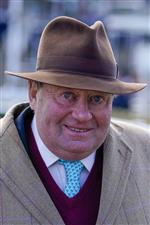 CHELTENHAM, ENGLAND - MARCH 14: Nicky Henderson arrives during day one of the Cheltenham Festival 2023 at Cheltenham Racecourse on March 14, 2023 in Cheltenham, England. (Photo by Alan Crowhurst/Getty Images)