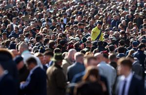 CHELTENHAM, ENGLAND - MARCH 14: Michael O'Sullivan celebrates on board Marine Nationale after winning the Sky Bet Supreme Novices Hurdle during day one of the Cheltenham Festival 2023 at Cheltenham Racecourse on March 14, 2023 in Cheltenham, England. (Photo by Michael Steele/Getty Images)