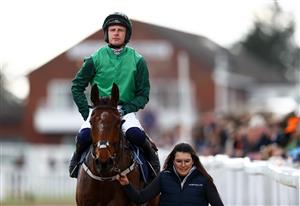 CHELTENHAM, ENGLAND - MARCH 14: Paul Townend celebrates on board El Fabiolo after winning the Sporting Life Arkle Challenge Trophy Novices' Chase during day one of the Cheltenham Festival 2023 at Cheltenham Racecourse on March 14, 2023 in Cheltenham, England. (Photo by Michael Steele/Getty Images)