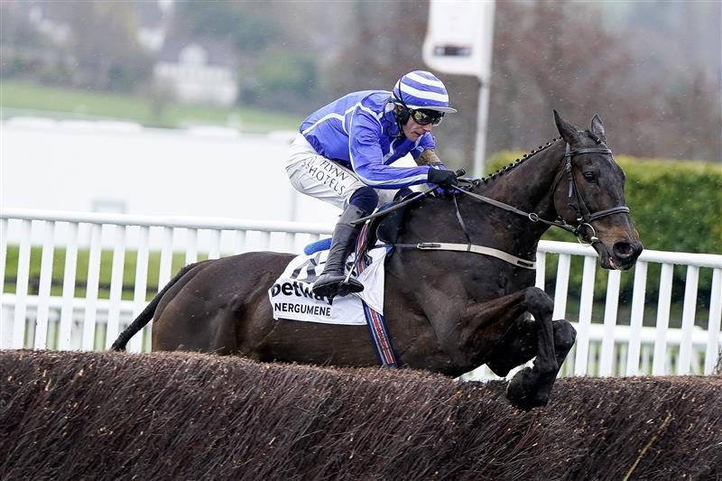 CHELTENHAM, ENGLAND - MARCH 15: Paul Townend riding Energumene clear the last to win The Betway Queen Mother Champion Chase during day two of the Cheltenham Festival 2023 at Cheltenham Racecourse on March 15, 2023 in Cheltenham, England. (Photo by Alan Crowhurst/Getty Images)