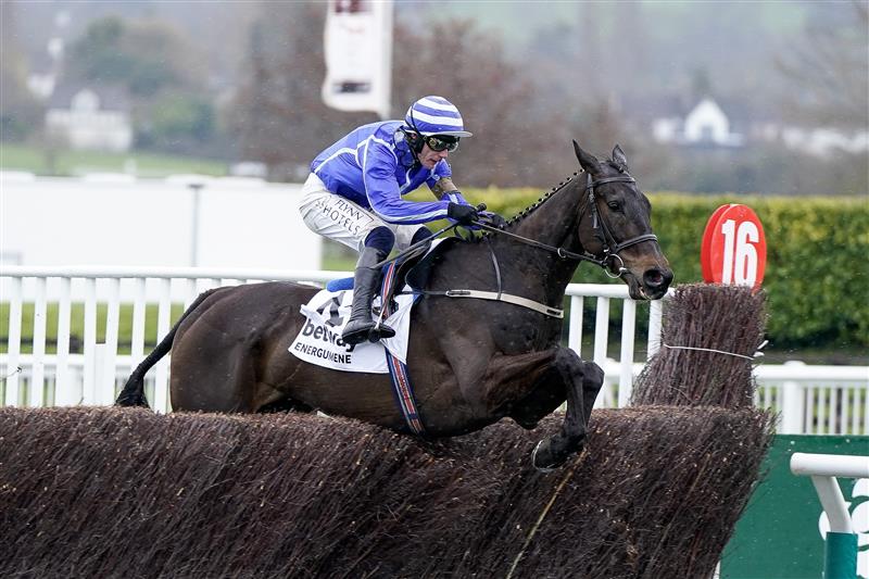 CHELTENHAM, ENGLAND - MARCH 15: Paul Townend riding Energumene clear the last to win The Betway Queen Mother Champion Chase during day two of the Cheltenham Festival 2023 at Cheltenham Racecourse on March 15, 2023 in Cheltenham, England. (Photo by Alan Crowhurst/Getty Images)