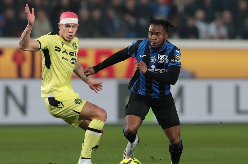 Atalanta vs Empoli football match in stadium