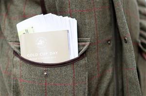 CHELTENHAM, ENGLAND - MARCH 17: Detailed view of a Gold Cup Racecard during day four of the Cheltenham Festival 2023 at Cheltenham Racecourse on March 17, 2023 in Cheltenham, England. (Photo by Ryan Pierse/Getty Images)