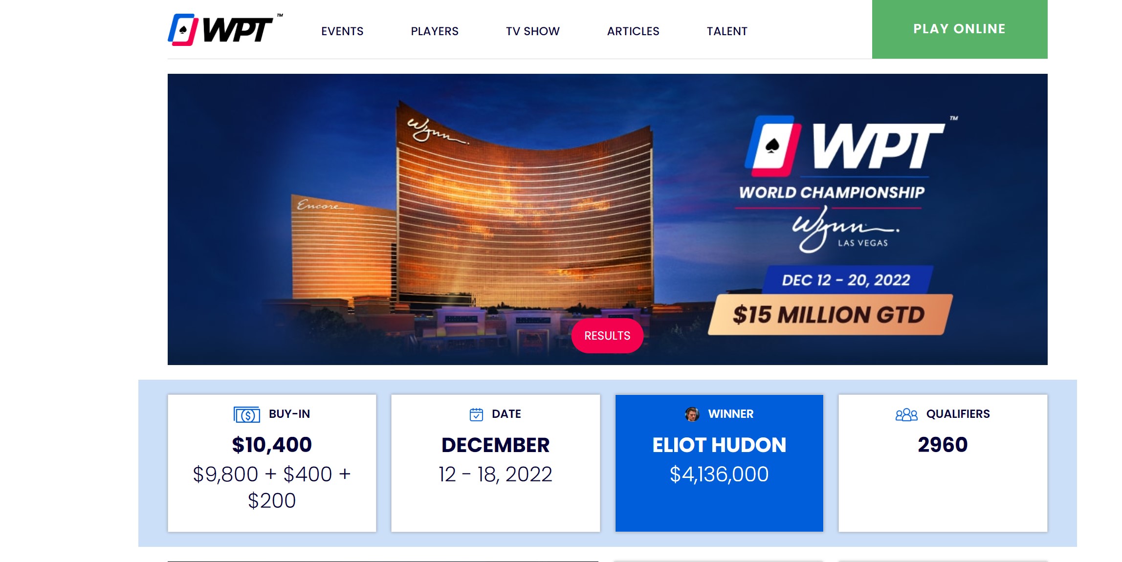 WPT World Championships 2023 how to enter