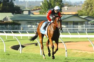 SYDNEY, AUSTRALIA - MARCH 18: Tyler Schiller riding Mariamia
wins Race 9 Kia Ora Galaxy during the Longines Golden Slipper Day - Sydney Racing at Rosehill Gardens on March 18, 2023 in Sydney, Australia. (Photo by Jeremy Ng/Getty Images)