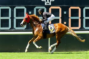 SYDNEY, AUSTRALIA - MARCH 18: Damian Lane riding Gin Martini wins Race 3 Bisley Workwear Epona Stakes during the Longines Golden Slipper Day - Sydney Racing at Rosehill Gardens on March 18, 2023 in Sydney, Australia. (Photo by Jeremy Ng/Getty Images)