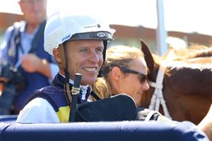 SYDNEY, AUSTRALIA - MARCH 18: Kerrin Mcevoy riding Timour wins Race 2 Kia N E Manion Cup during the Longines Golden Slipper Day - Sydney Racing at Rosehill Gardens on March 18, 2023 in Sydney, Australia. (Photo by Jeremy Ng/Getty Images)