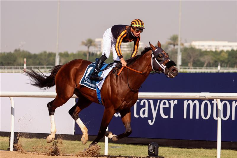 Jockey Tyler Gaffalione of the US on 