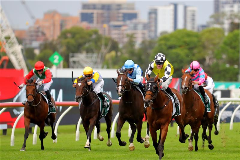 SYDNEY, AUSTRALIA - MARCH 25: Mark Zahra riding Prowess wins Race 7 Vinery Stud Stakes during Sydney Racing at Rosehill Gardens on March 25, 2023 in Sydney, Australia. (Photo by Jeremy Ng/Getty Images)