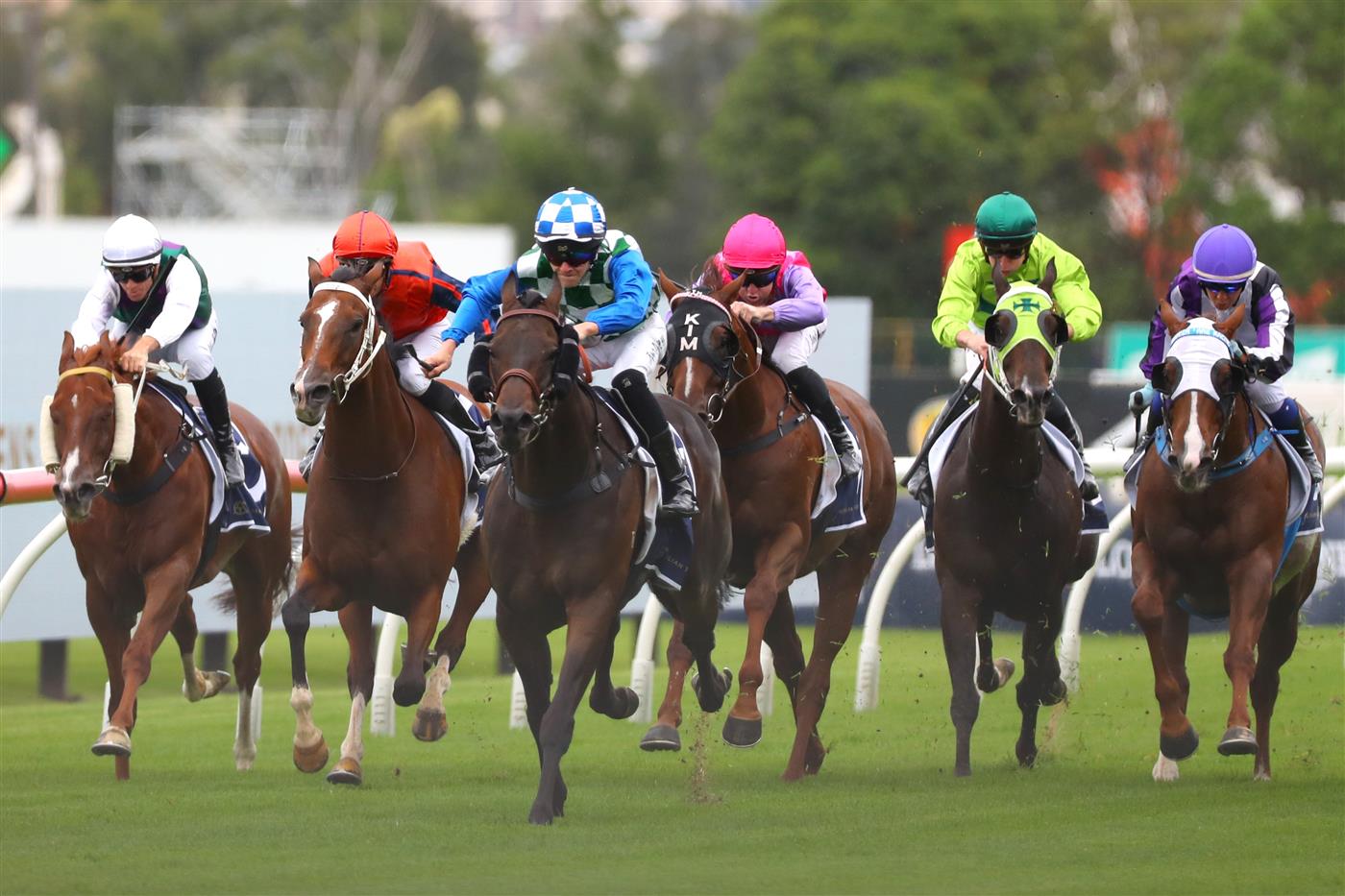 SYDNEY, AUSTRALIA - MARCH 25: Zac Lloyd riding Astero wins Race 1 Midway during Sydney Racing at Rosehill Gardens on March 25, 2023 in Sydney, Australia. (Photo by Jeremy Ng/Getty Images)