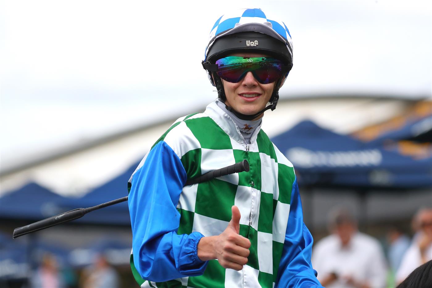 SYDNEY, AUSTRALIA - MARCH 25: Zac Lloyd riding Astero wins Race 1 Midway during Sydney Racing at Rosehill Gardens on March 25, 2023 in Sydney, Australia. (Photo by Jeremy Ng/Getty Images)