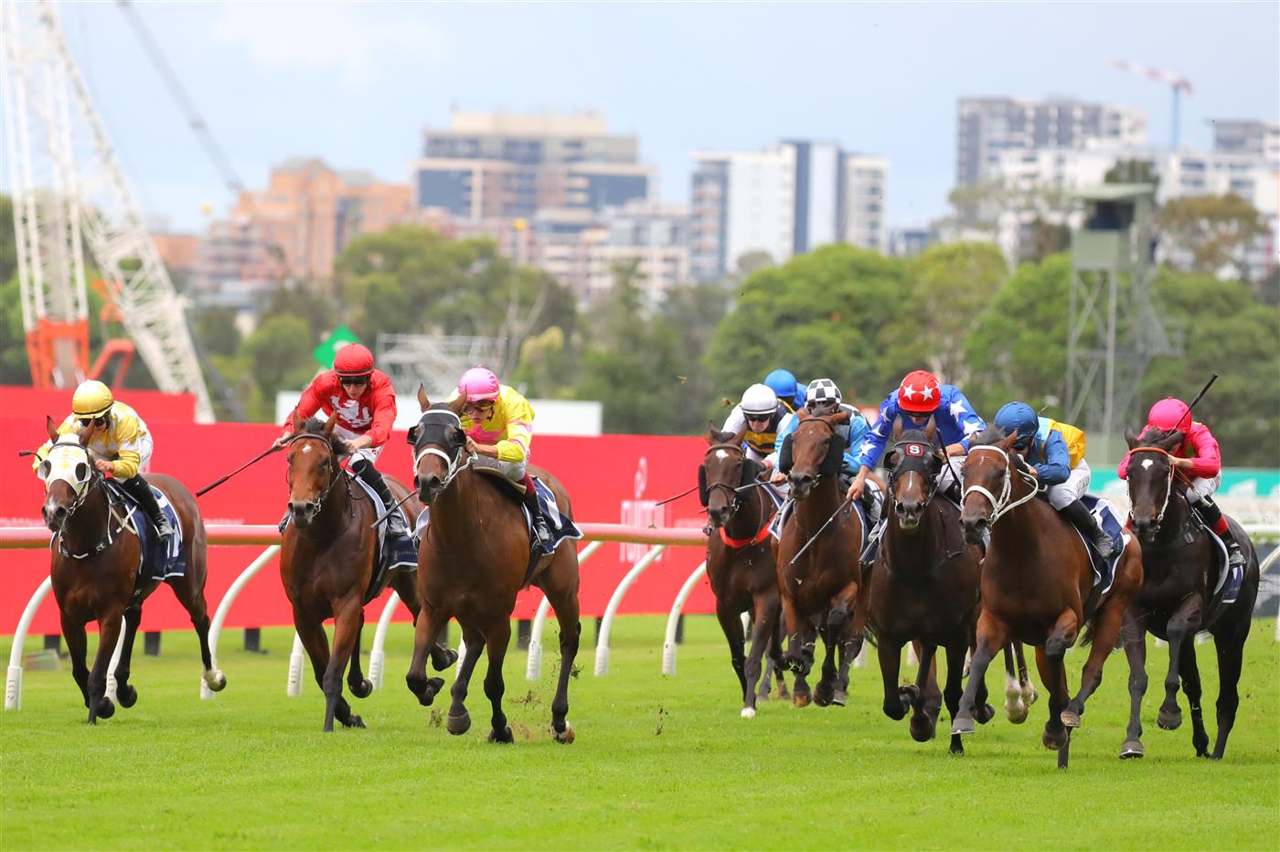 SYDNEY, AUSTRALIA - MARCH 25: Brenton Avdulla riding Roots wins Race 6 Canadian Club Emancipation during Sydney Racing at  Rosehill Gardens on March 25, 2023 in Sydney, Australia. (Photo by Jeremy Ng/Getty Images)
