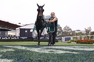 SYDNEY, AUSTRALIA - MARCH 25: Mark Zahra riding Prowess wins Race 7 Vinery Stud Stakes during Sydney Racing at Rosehill Gardens on March 25, 2023 in Sydney, Australia. (Photo by Jeremy Ng/Getty Images)