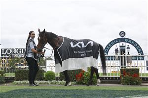 SYDNEY, AUSTRALIA - MARCH 25: Rachel King riding Arapaho wins Race 8 KIA Tancred Stakes during Sydney Racing at Rosehill Gardens on March 25, 2023 in Sydney, Australia. (Photo by Jeremy Ng/Getty Images)