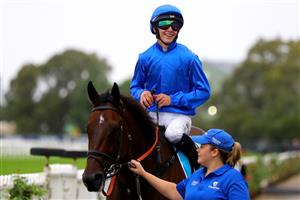 SYDNEY, AUSTRALIA - MARCH 25: Zac Lloyd riding Tamerlane wins Race 10 Cleanaway during Sydney Racing at Rosehill Gardens on March 25, 2023 in Sydney, Australia. (Photo by Jeremy Ng/Getty Images)