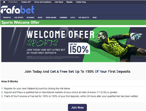 Fafabet Promo Code BETS - Get a 150% bonus up to R5000